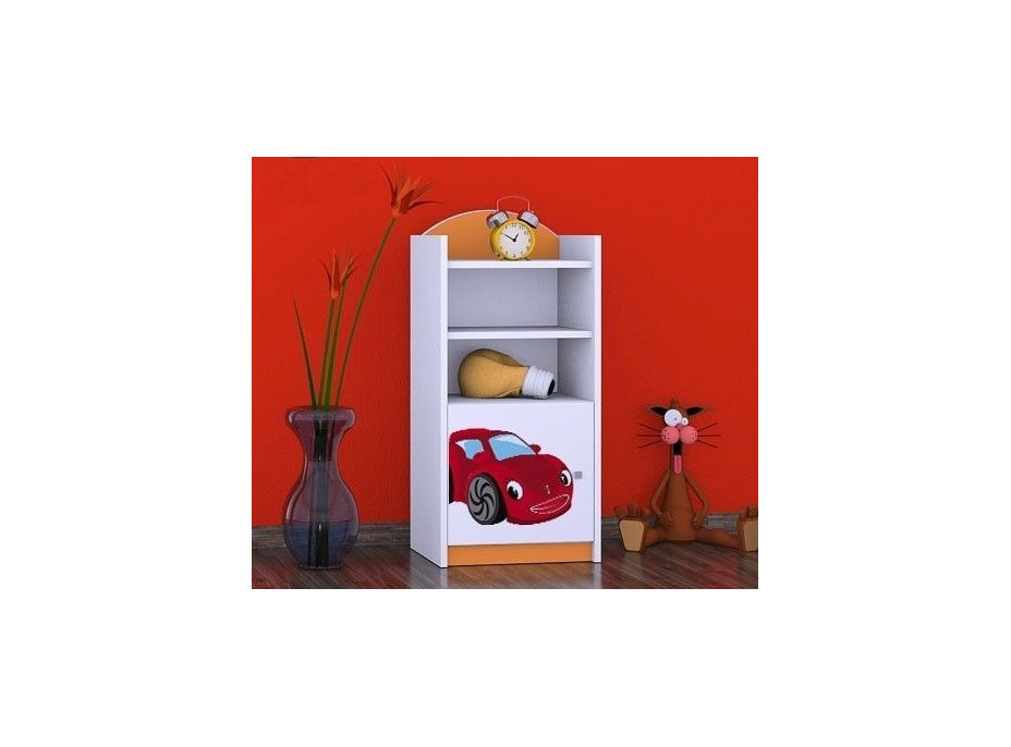 Dětský úložný regál RED CAR - TYP 2 - NÍZKÝ