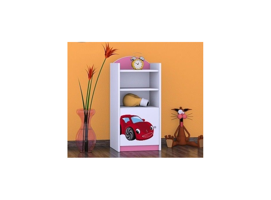 Dětský úložný regál RED CAR - TYP 2 - NÍZKÝ