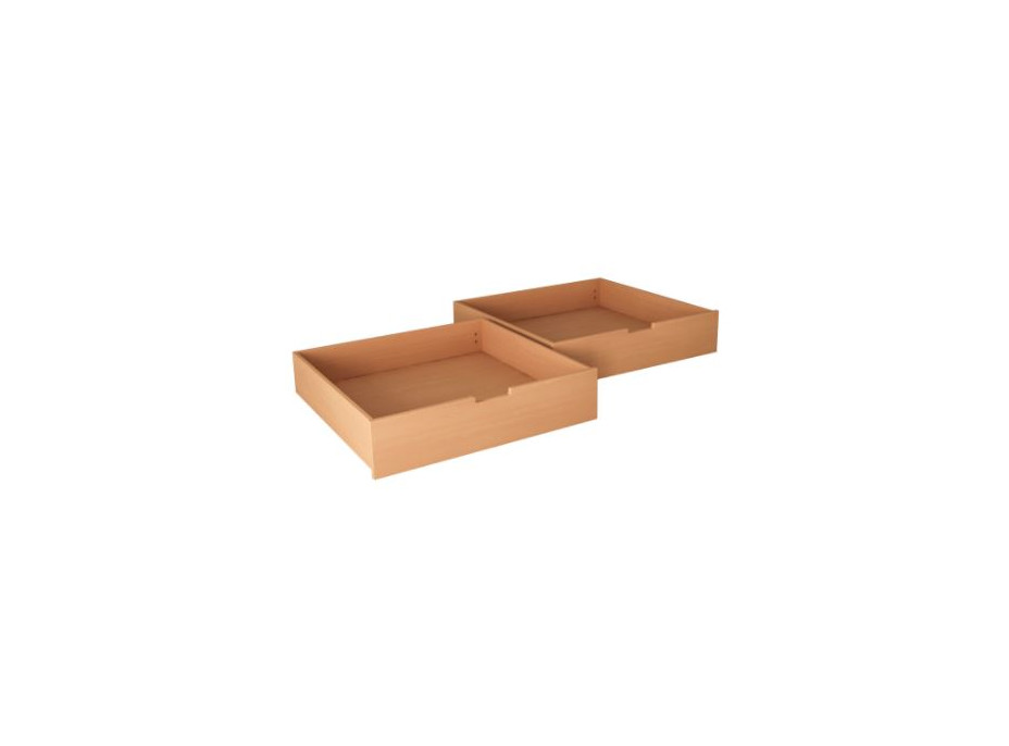 Šuplík pod postel MAXIM 98,8x94x21 cm - 2 ks - přírodní