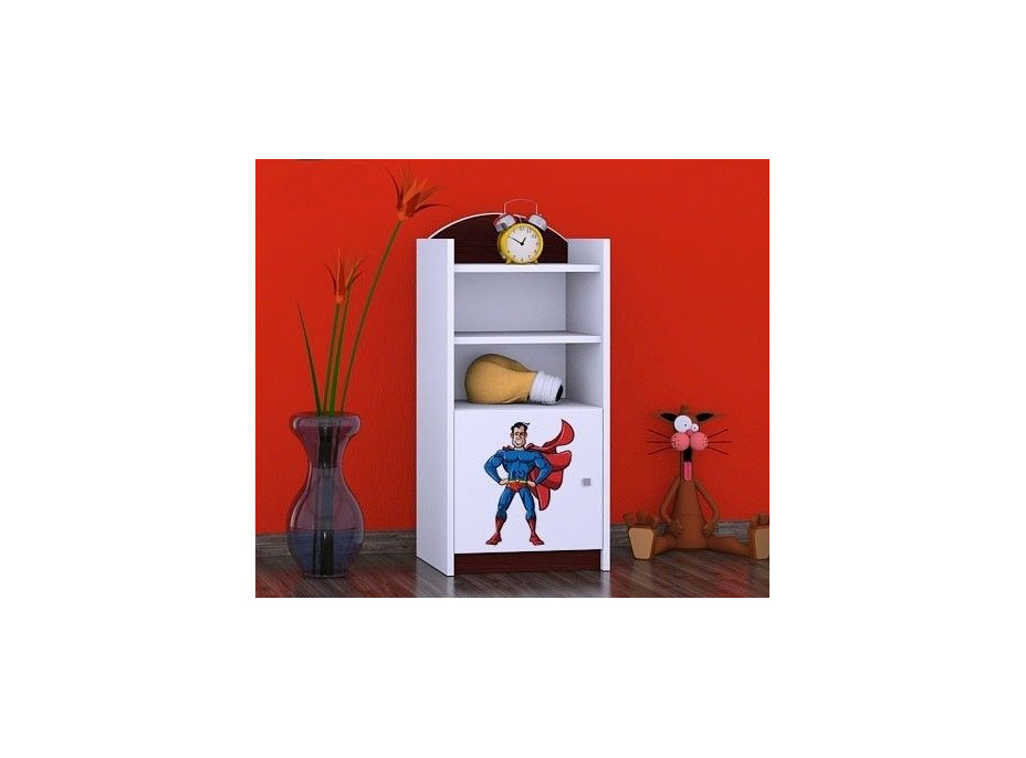Dětský úložný regál SUPERMAN - TYP 2 - NÍZKÝ