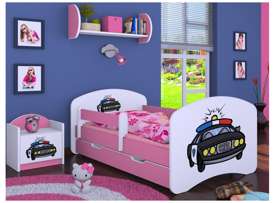 Dětská postel se šuplíkem 140x70cm POLICIE
