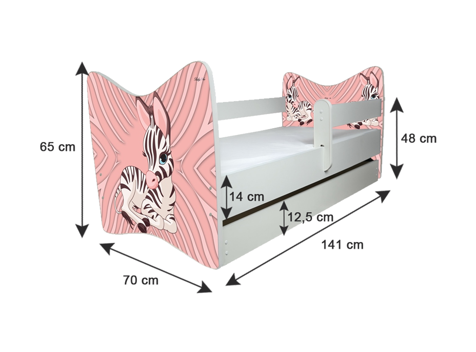 Dětská postel DELUXE - HASIČSKÉ AUTO 138x64 cm - dub sonoma + MATRACE