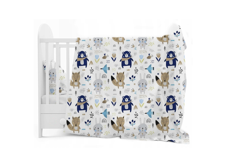 Dětské bavlněné povlečení do postýlky 135x100 cm BABYMAM PREMIUM - Boho zvířátka