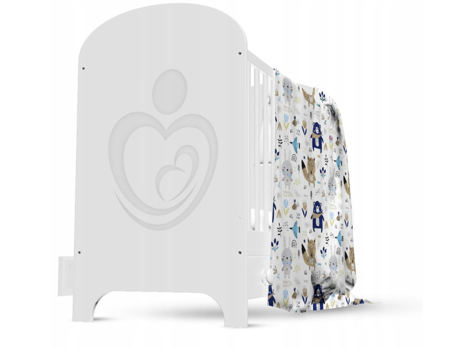 Dětské bavlněné povlečení do postýlky 135x100 cm BABYMAM PREMIUM - Boho zvířátka