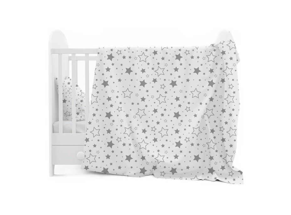 Dětské bavlněné povlečení do postýlky 135x100 cm BABYMAM PREMIUM - Mléčná dráha