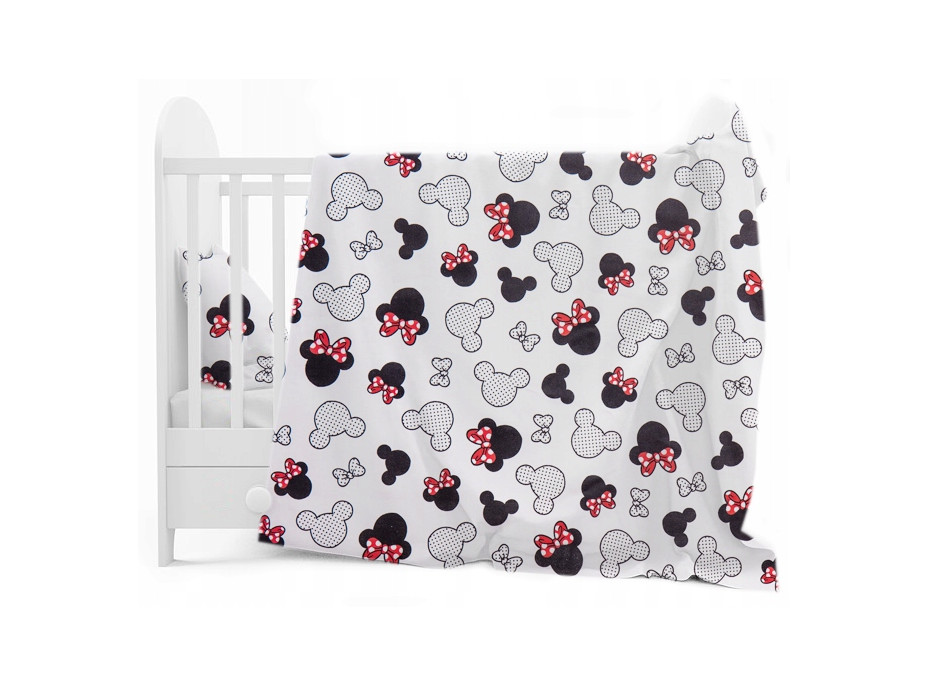 Dětské bavlněné povlečení do postýlky 135x100 cm BABYMAM PREMIUM - Myška Minnie