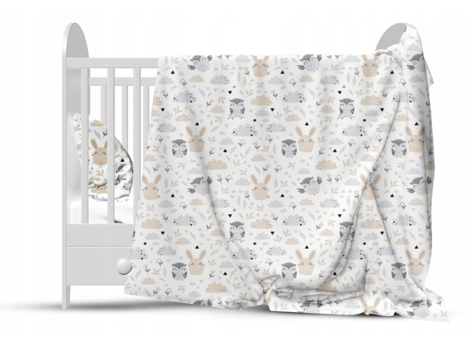 Dětské bavlněné povlečení do postýlky 135x100 cm BABYMAM PREMIUM - Zvířecí partička