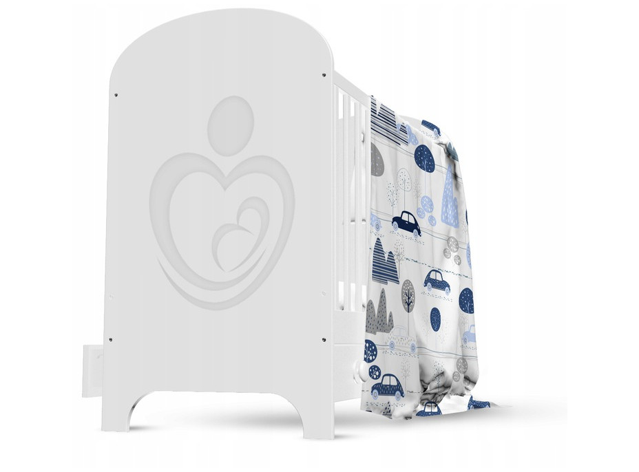 Dětské bavlněné povlečení do postýlky 120x90 cm BABYMAM PREMIUM - Retro autíčka