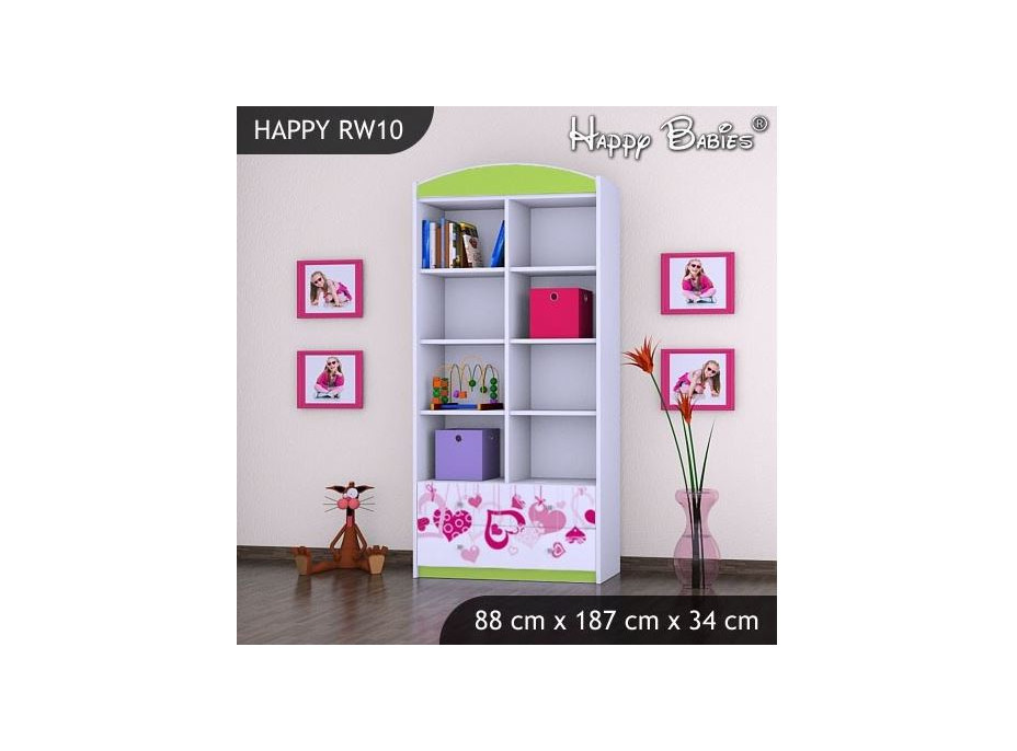 Dětský úložný regál FALL IN LOVE - TYP 10 - VYSOKÝ