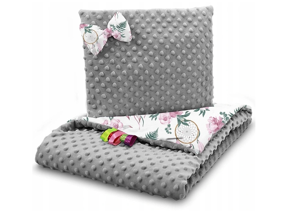 Dětská deka do kočárku s polštářkem a motýlkem - BABYMAM PREMIUM set 3v1 - Dreamcatcher
