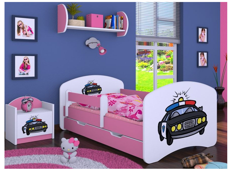 Dětská postel se šuplíkem 180x90cm POLICIE
