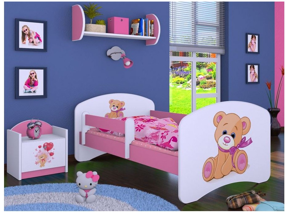 Dětská postel bez šuplíku 160x80cm MÉĎA - růžová