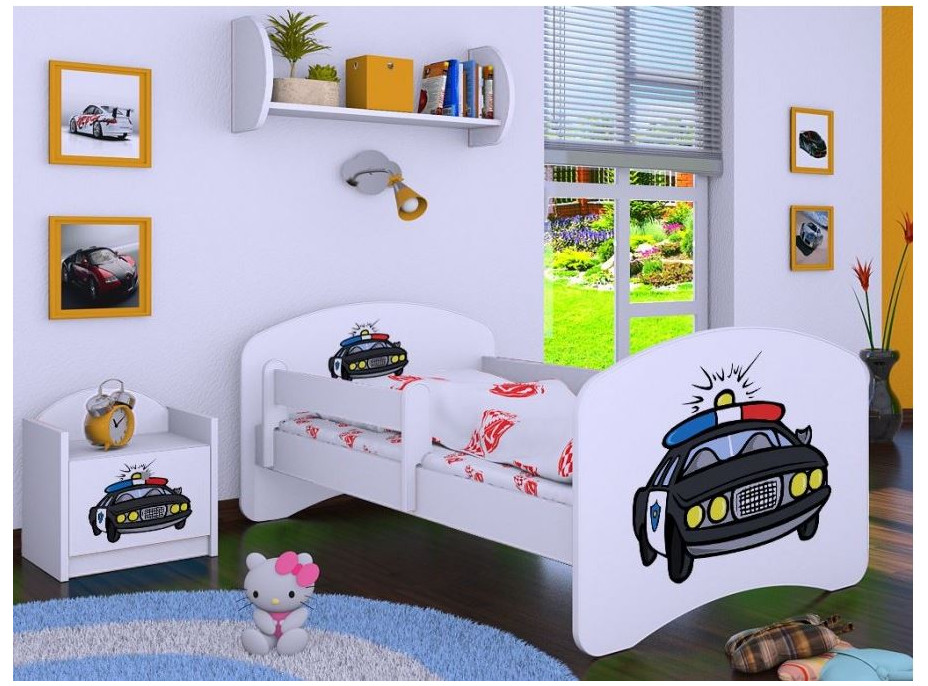 Dětská postel bez šuplíku 160x80cm POLICIE - bílá