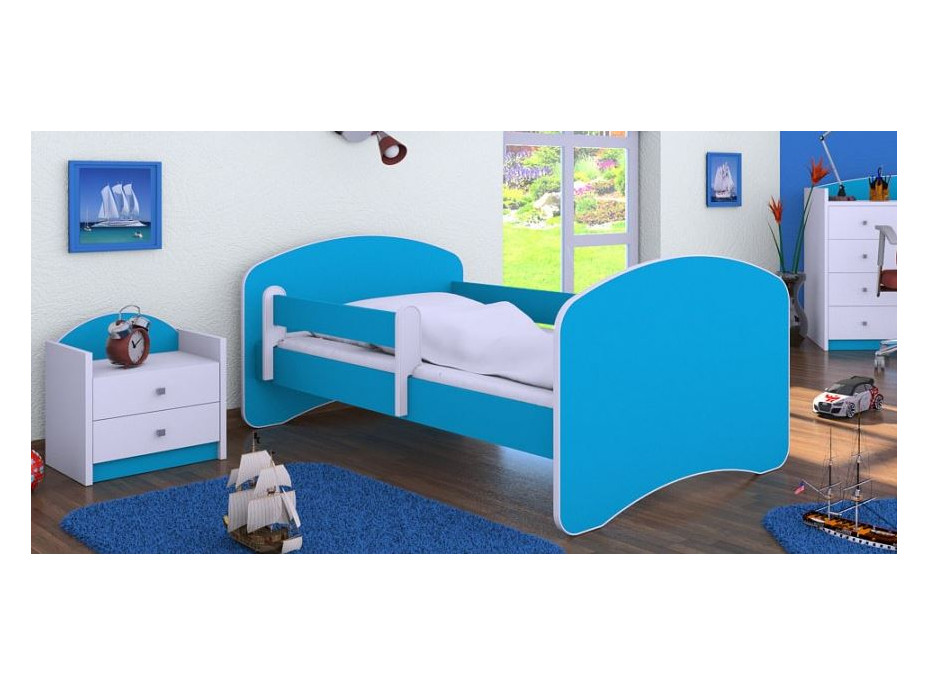 Dětská postel 160x80 cm - MODRÁ