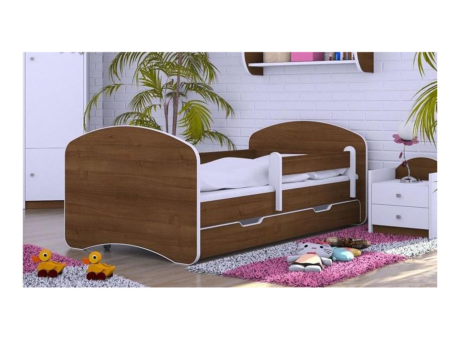 Dětská postel se šuplíkem 160x80 cm - OŘECH