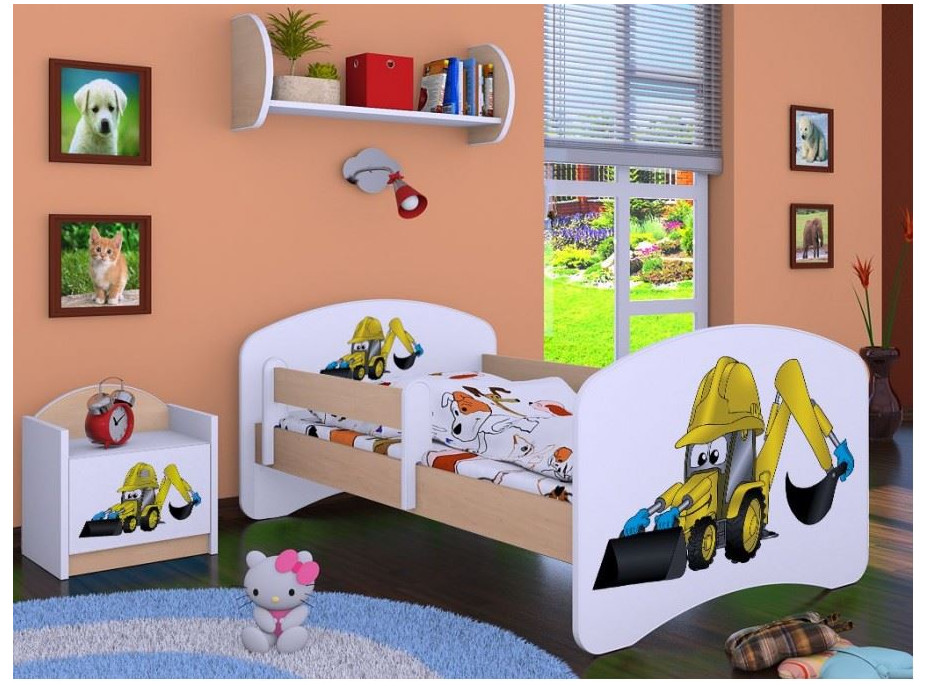 Dětská postel bez šuplíku 180x90cm BAGR - světlá hruška