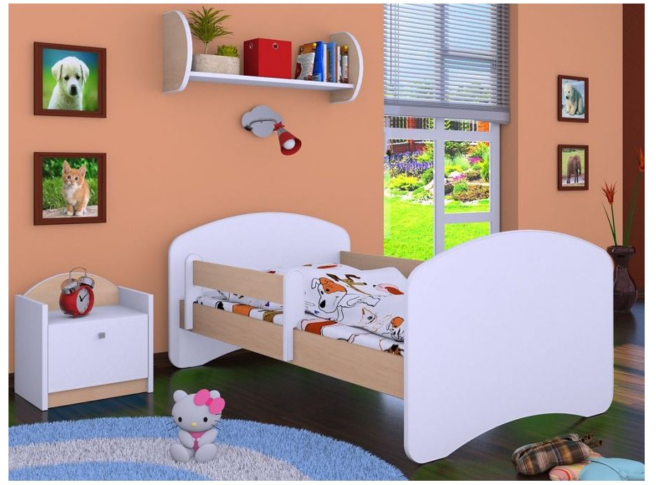 Dětská postel bez šuplíku 180x90cm BEZ MOTIVU - světlá hruška