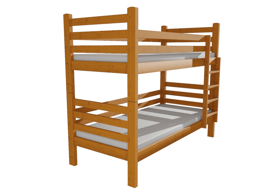 Dětská patrová postel z MASIVU 180x80cm bez šuplíku - M07