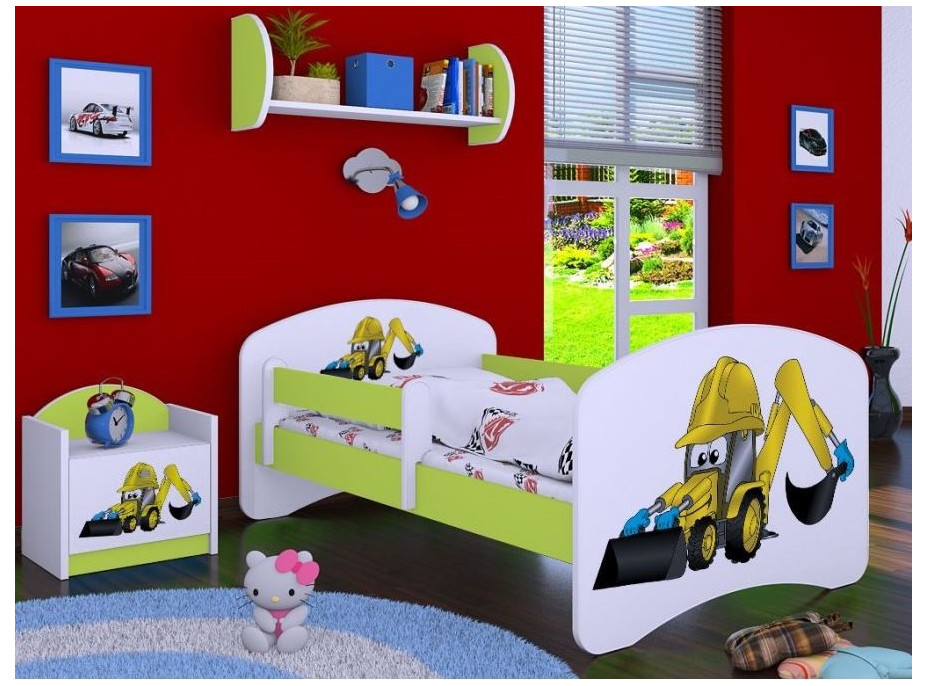 Dětská postel bez šuplíku 180x90cm BAGR - zelená