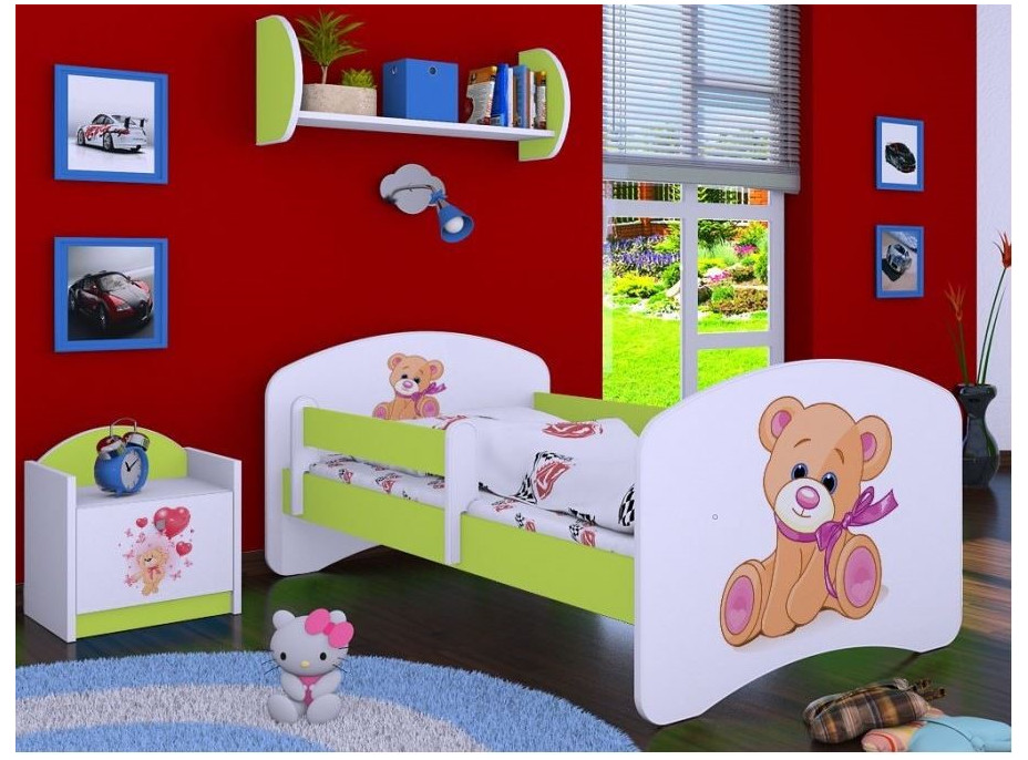 Dětská postel bez šuplíku 180x90cm MÉĎA - zelená