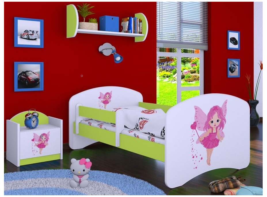 Dětská postel bez šuplíku 180x90cm VÍLA - zelená