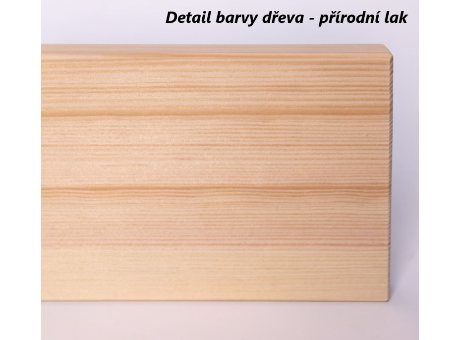 Dětská patrová postel z masivu borovice BORIS se šuplíky 200x90 cm - přírodní