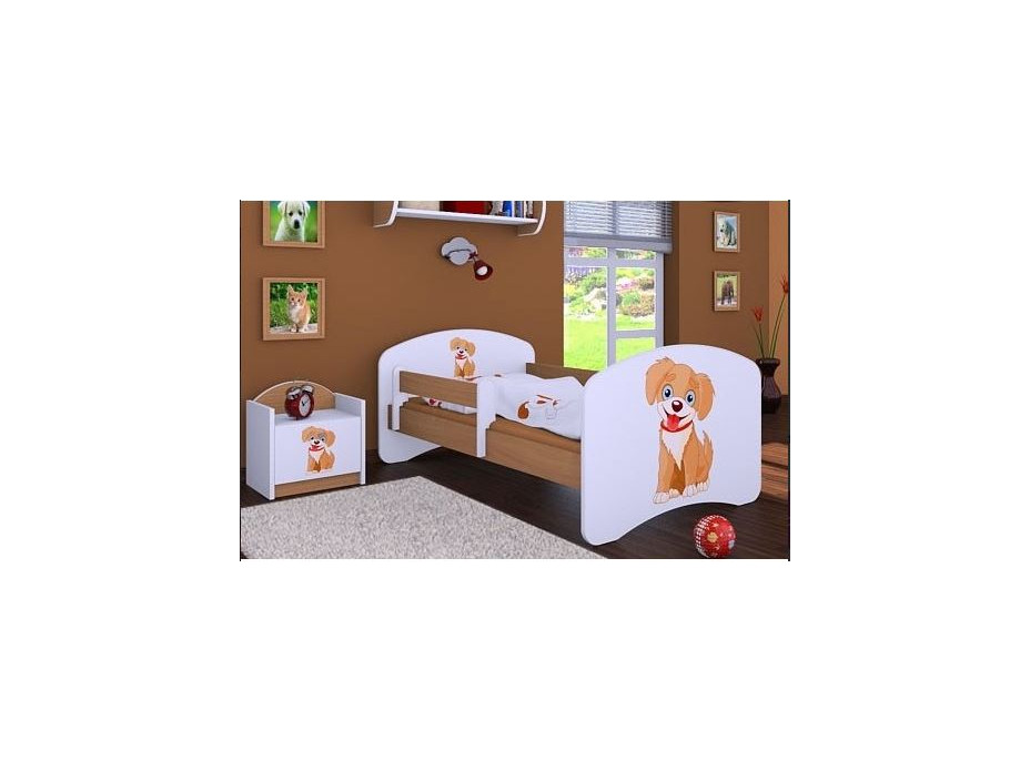 Dětská postel bez šuplíku 160x80cm PEJSEK - buk
