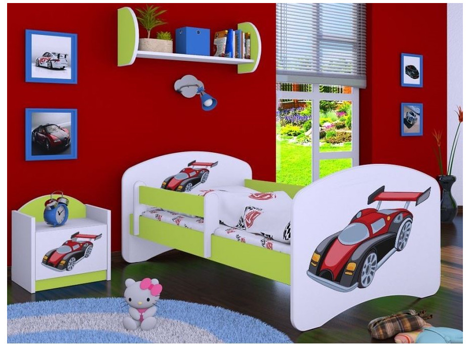 Dětská postel bez šuplíku 180x90cm SUPER FORMULE - zelená