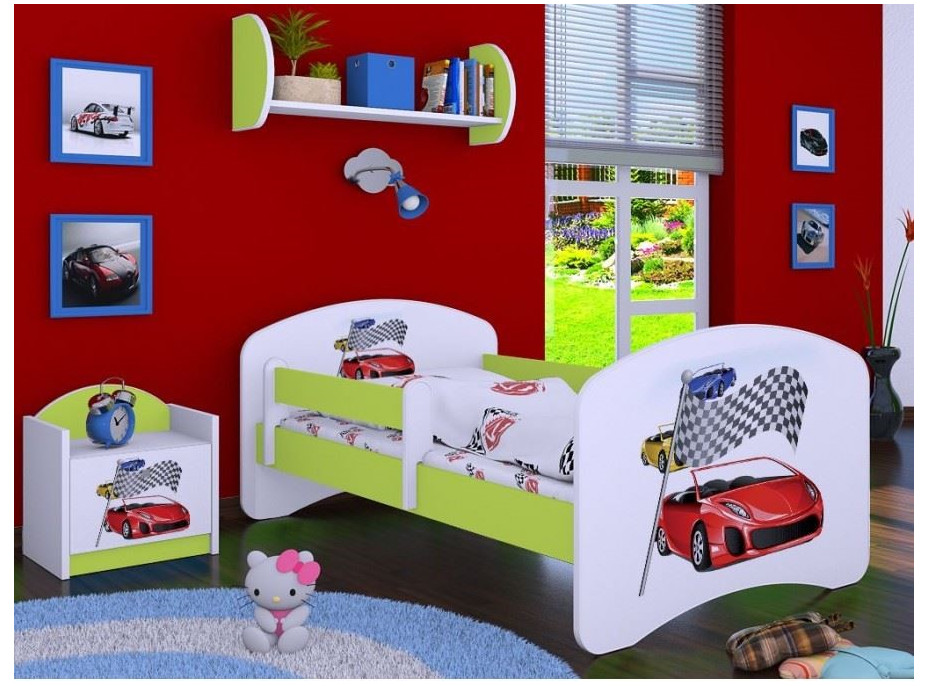 Dětská postel bez šuplíku 180x90cm RALLY - zelená
