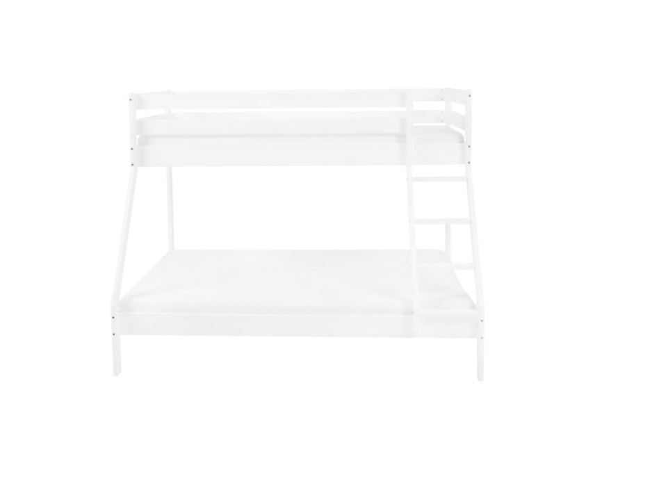 Dětská patrová postel s rozšířeným spodním lůžkem z MASIVU BUK - MAXIM 200x90cm - bílá