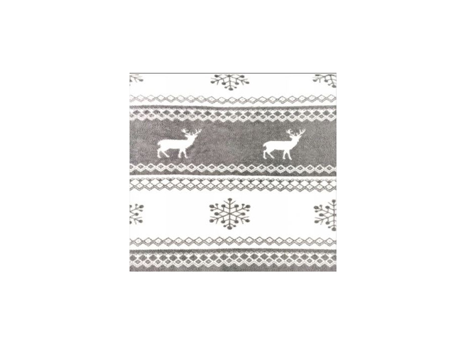 Vánoční polštář NORDIC 40x40 cm - šedý se sobem