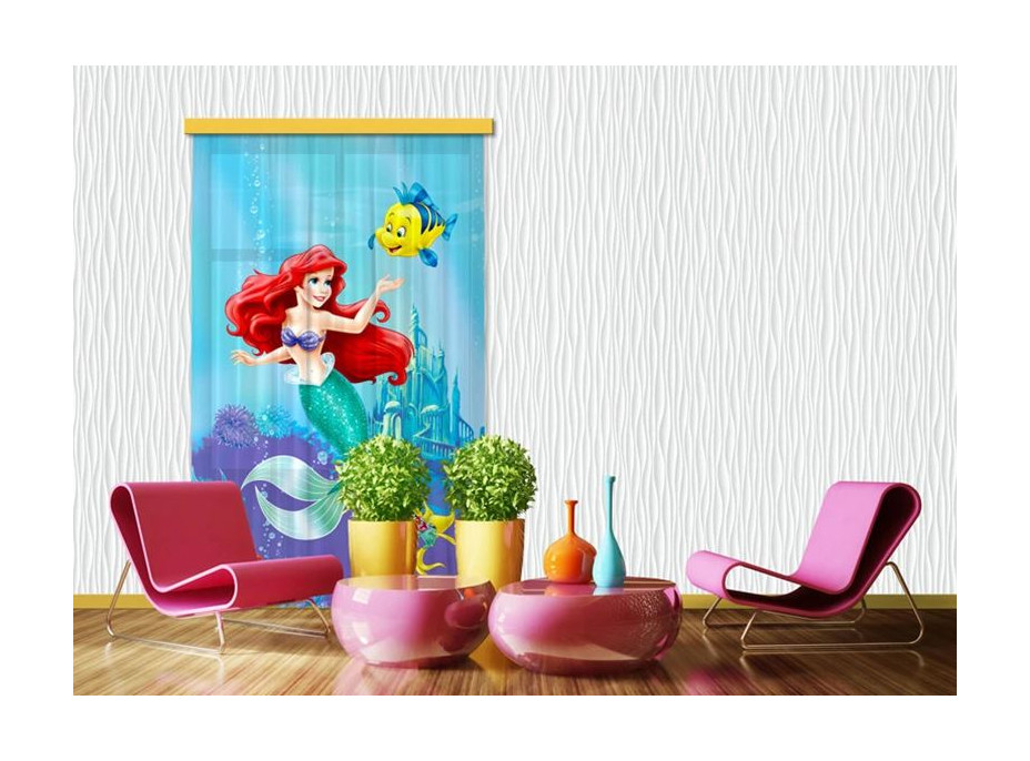 Dětský závěs DISNEY PRINCEZNA ARIEL 140x245 cm