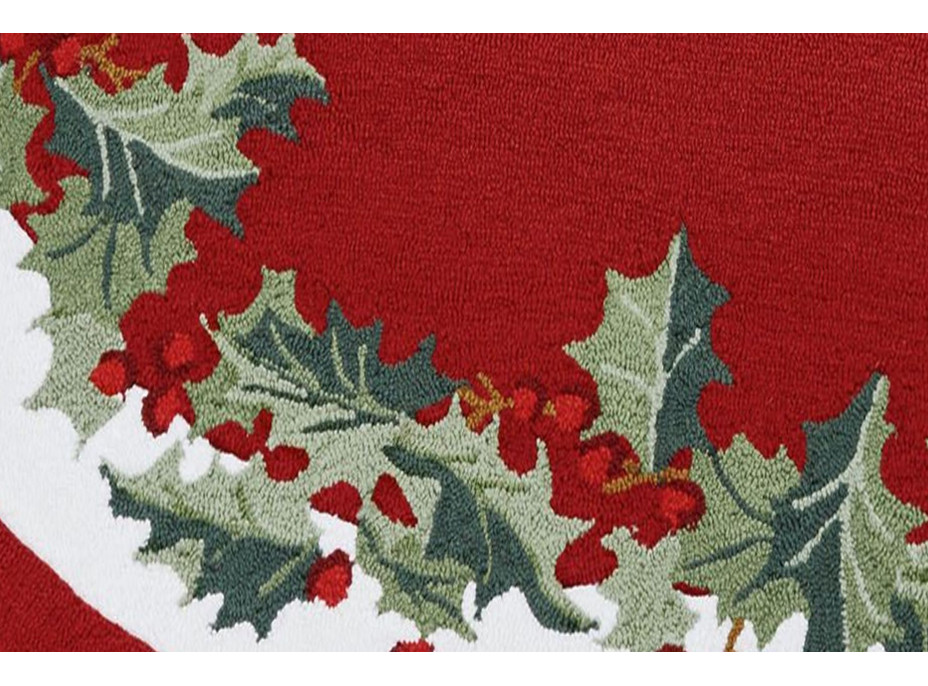 Vánoční podložka pod stromeček HOLLY BERRY - 90 cm - červená
