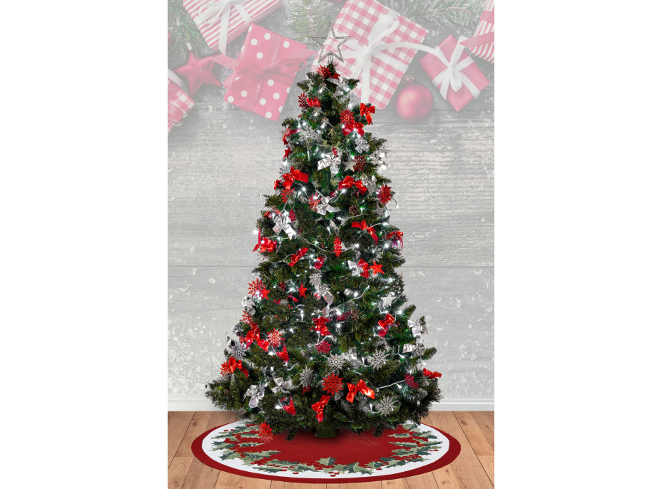Vánoční podložka pod stromeček HOLLY BERRY - 90 cm - červená