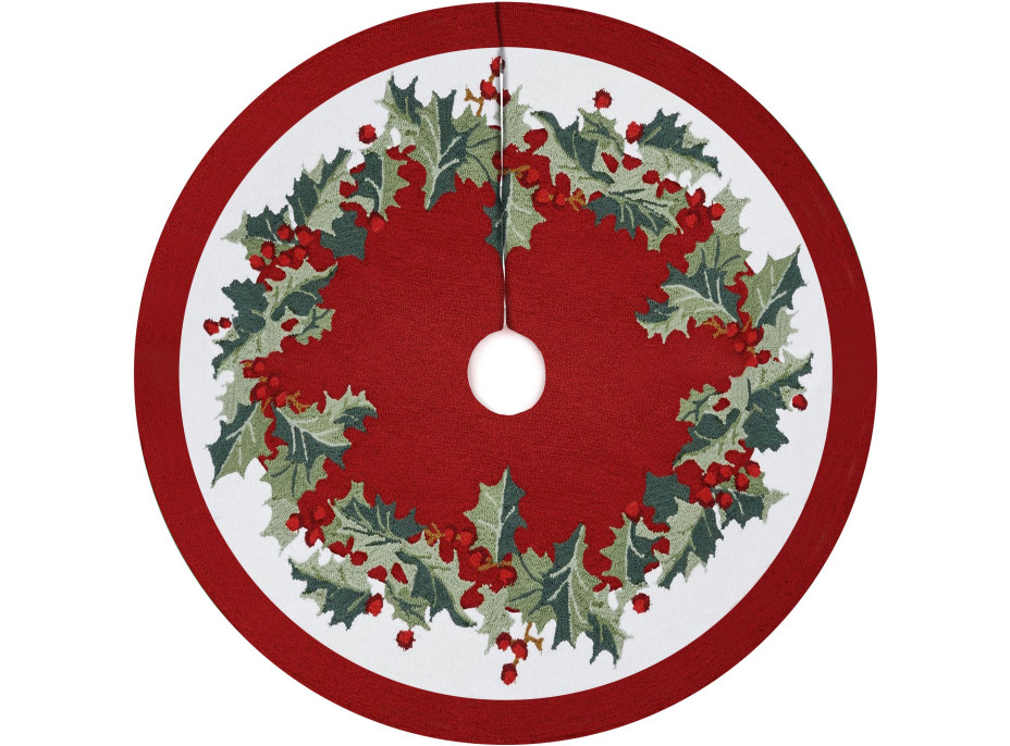 Vánoční podložka pod stromeček HOLLY BERRY - 90 cm - červená