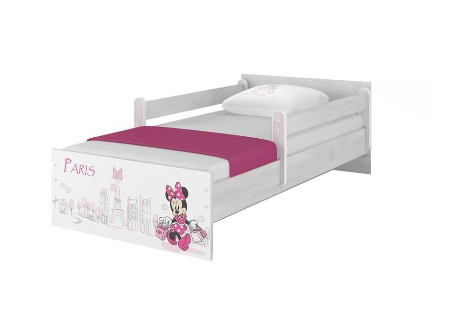 Dětská postel MAX bez šuplíku Disney - MINNIE PARIS 200x90 cm