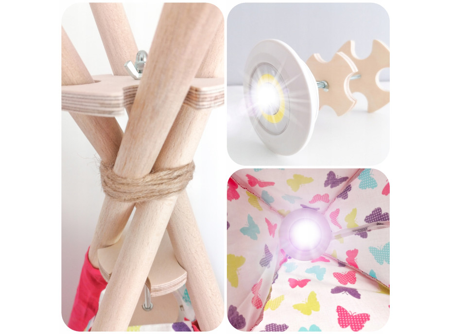 Stabilizátor s LED lampičkou do dětských TEEPEE (TÝPÍ)
