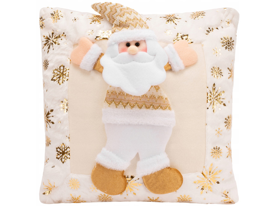 Vánoční povlak na polštář 40x40 cm - Bílý Santa