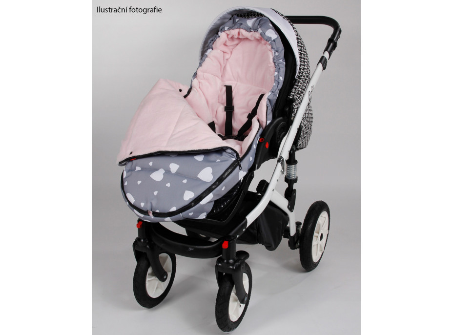 Fusak do kočárku TheBaby - HVĚZDIČKY - tmavě modrý/bílý