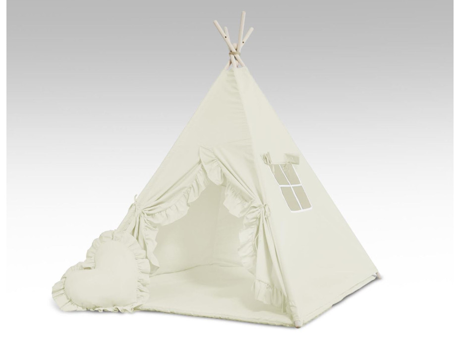 Dětský stan TEEPEE (TÝPÍ) GLAMI ECRU