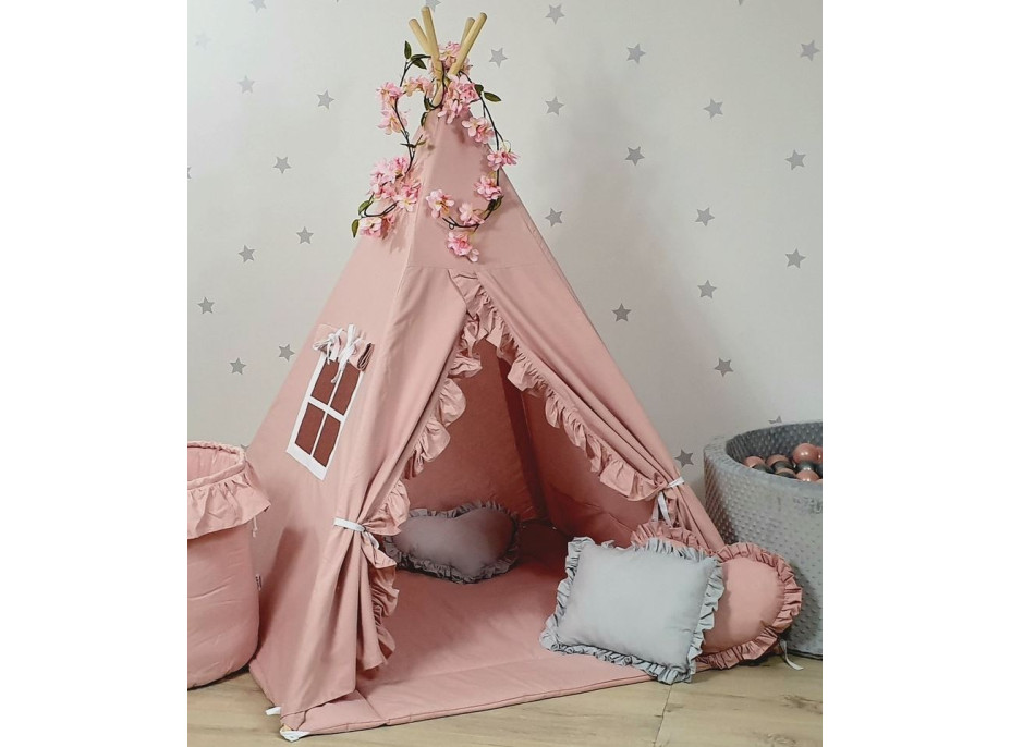Dětský stan TEEPEE (TÝPÍ) GLAMI RŮŽOVÝ