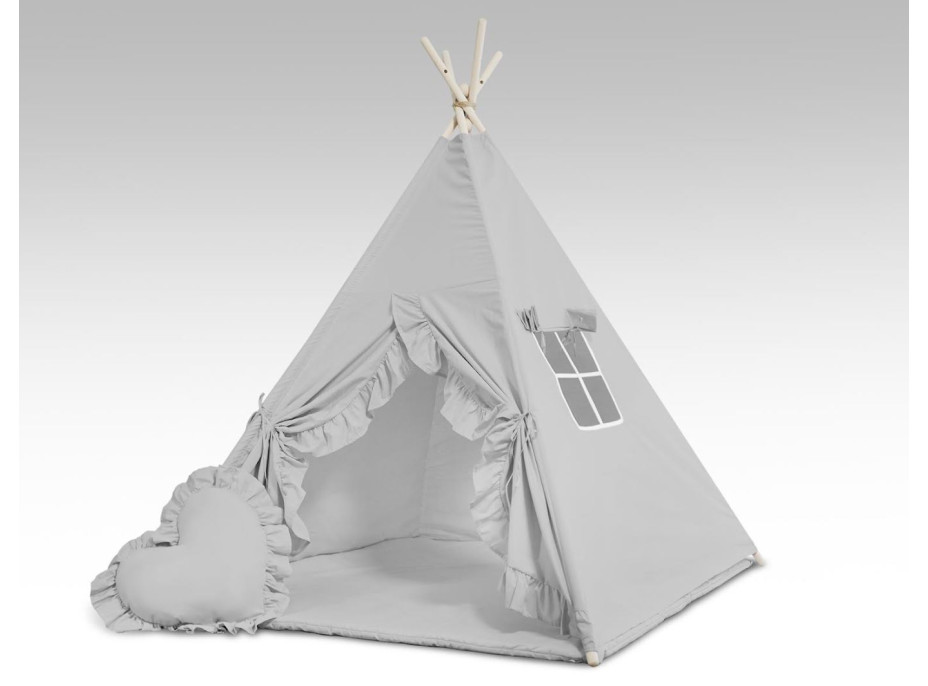 Dětský stan TEEPEE (TÝPÍ) GLAMI ŠEDÝ