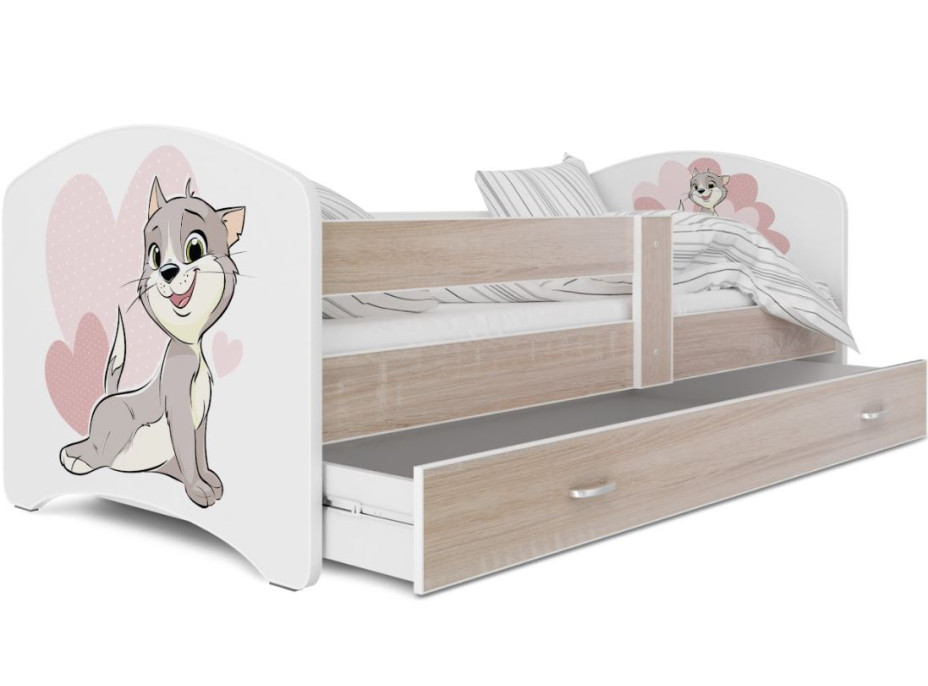 Dětská postel LUCY se šuplíkem - 140x80 cm - KOCOUREK