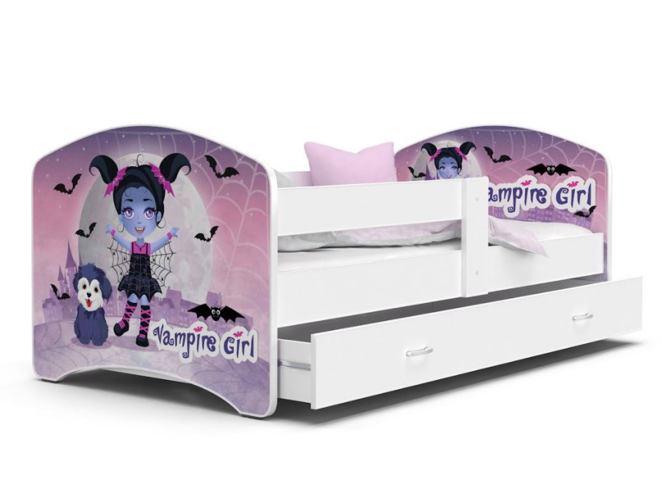 Dětská postel LUCY se šuplíkem - 160x80 cm - VAMPIRE GIRL
