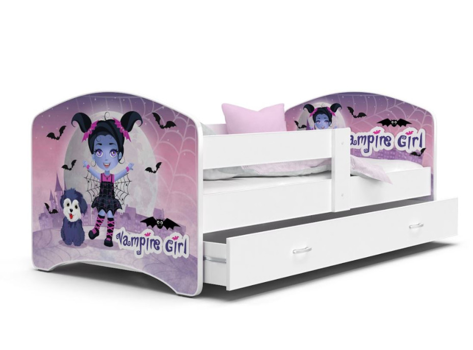 Dětská postel LUCY se šuplíkem - 180x90 cm - VAMPIRE GIRL