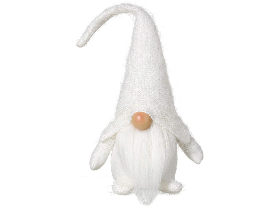 Vánoční skřítek 50 cm - bílý