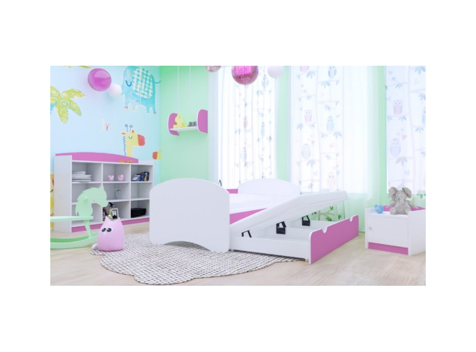 Dětská postel pro DVA (s výsuvným lůžkem) 160x80 cm - BEZ MOTIVU
