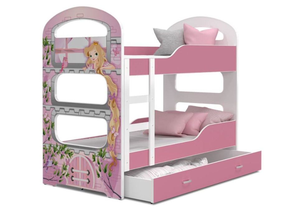 Dětská patrová postel Dominik Q - 160x80 cm - LOCIKA