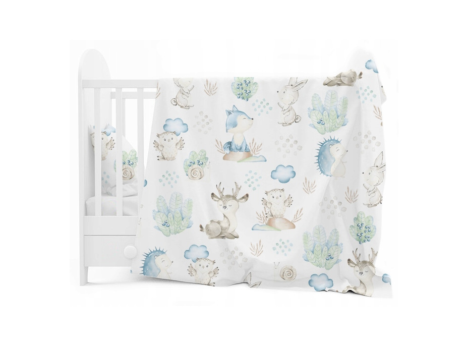 Dětské bavlněné povlečení do postýlky 120x90 cm BABYMAM PREMIUM - Vlk a kamarádi