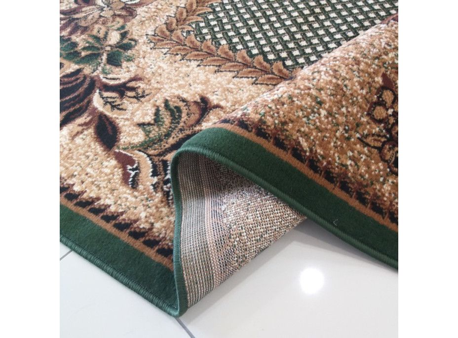 Kusový koberec ALPHA Flower - hnědý/zelený
